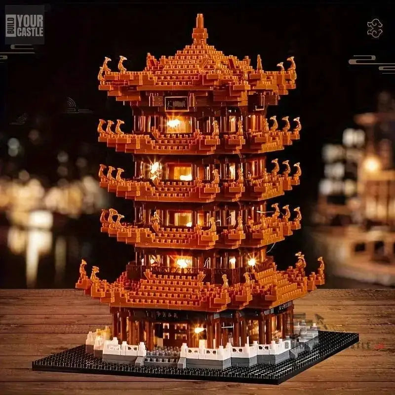 Chinese architectural tower kit for children made of wood - BuildYourCastle