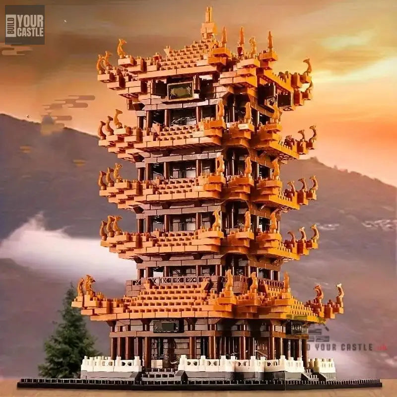 Chinese architectural tower kit for children made of wood - BuildYourCastle