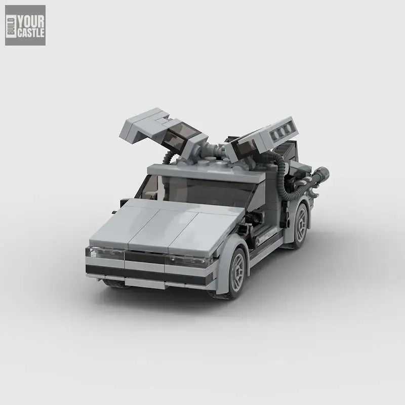 MOC MINI Cars Building Blocks Set Speed Champions Technical Car Back to the Futured Time Machine Deloreaning MOC