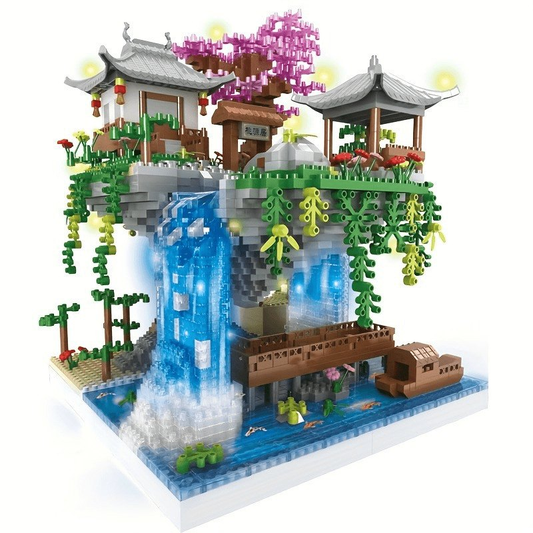 1400pcs China town building blocks for kids and family