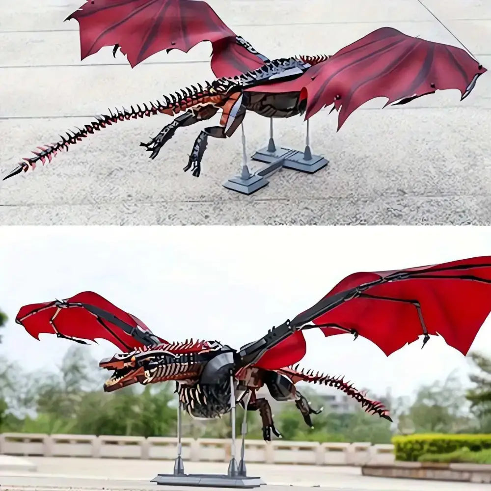 1889pcs SPECIAL red dragon DIY buliding set