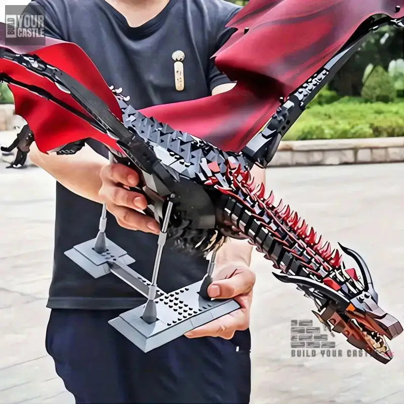 1889pcs SPECIAL red dragon DIY buliding set - BuildYourCastle