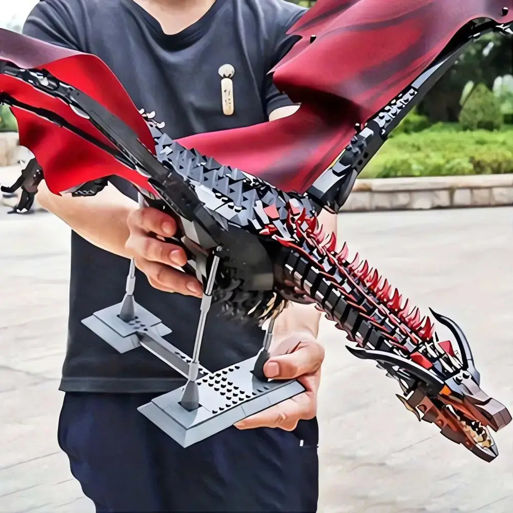 1889pcs SPECIAL red dragon DIY buliding set