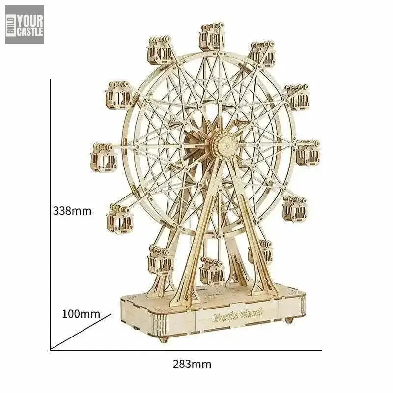 232pcs Robotime DIY Rotatable Ferris Wheel - BuildYourCastle