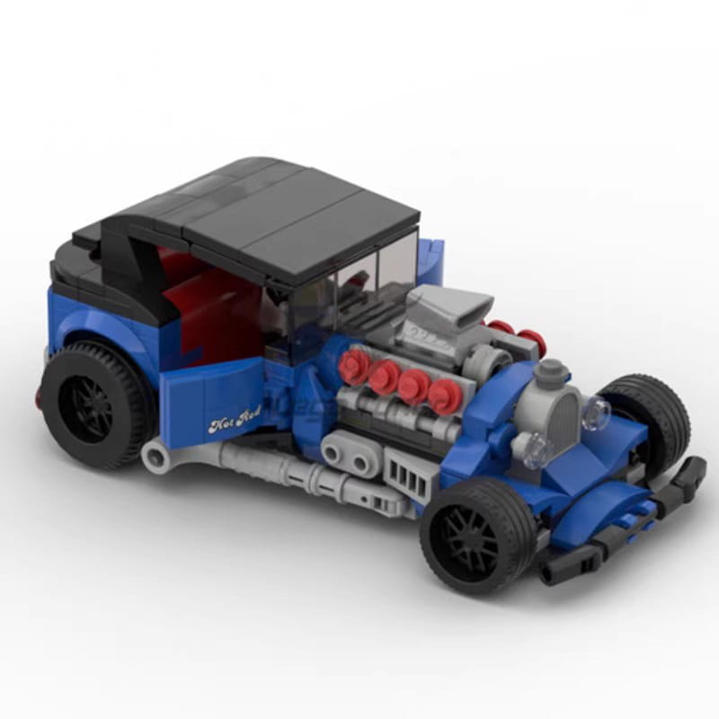 MOC MINI Cars Building Blocks Set MOC-104840V8 Modified Car Puzzle Domestic Assembled Building Blocks Boy Toy Model Gift