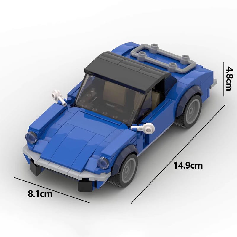 MOC MINI Cars Building Blocks Set Domestic Building Blocks MOC-132058 Convertible Car Assembled Speed8 Grid