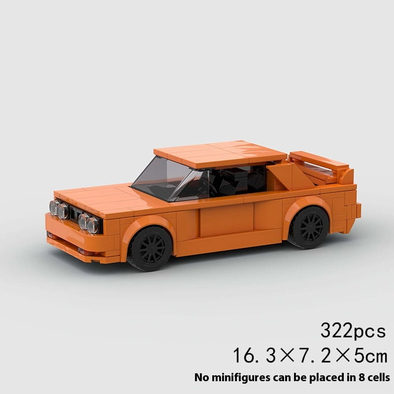 MOC MINI Cars Building Blocks Set E30 M3 Sports Car Racing Moc Small Particle Puzzle Education Assembly