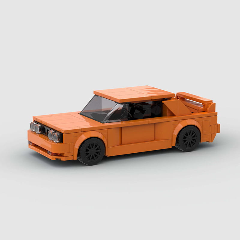 MOC MINI Cars Building Blocks Set E30 M3 Sports Car Racing Moc Small Particle Puzzle Education Assembly