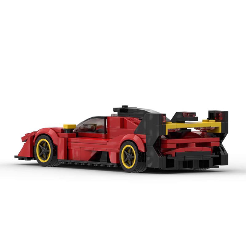 MOC MINI Cars Building Blocks Set MOC Building Blocks 136251 Ferrari 499p Red Sports Car