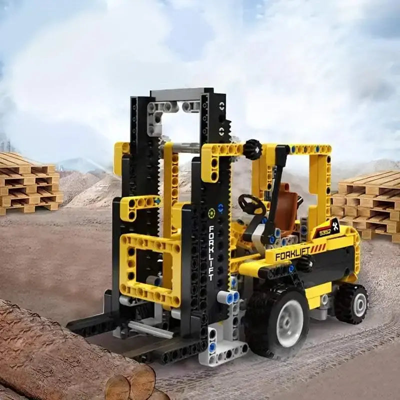 326pcs Yellow Forklift construction