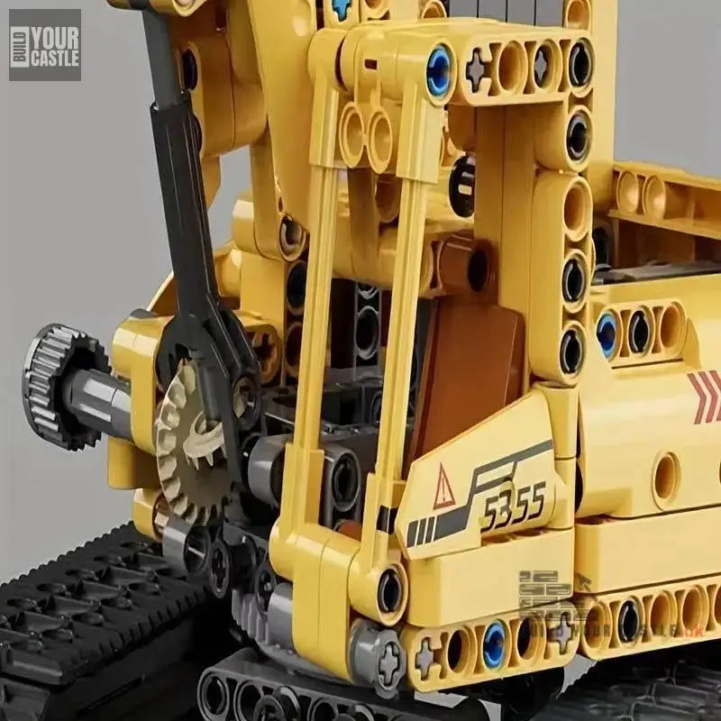 522pcs Yellow engineer excavator building set - BuildYourCastle