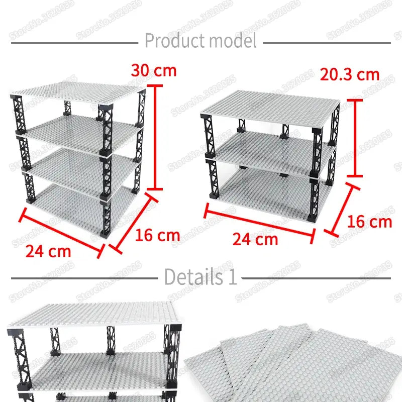 MOC TECHNIC single blocks accessories - Pillar Bottom Plate 30x20