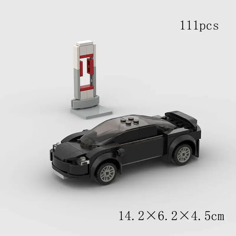 MOC MINI Cars Building Blocks Set Speed Champions New City Technique Racing Car Old Classic Sport Building Brick Super