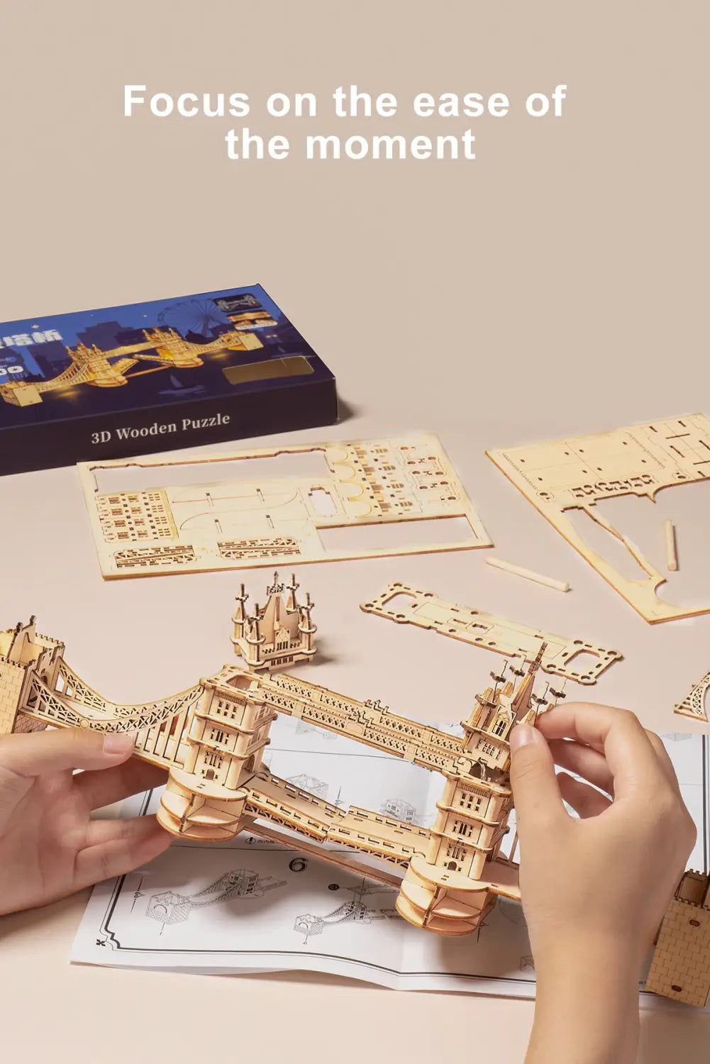 Robotime Rolife DIY 3D Tower Bridge Big Ben Famous Building