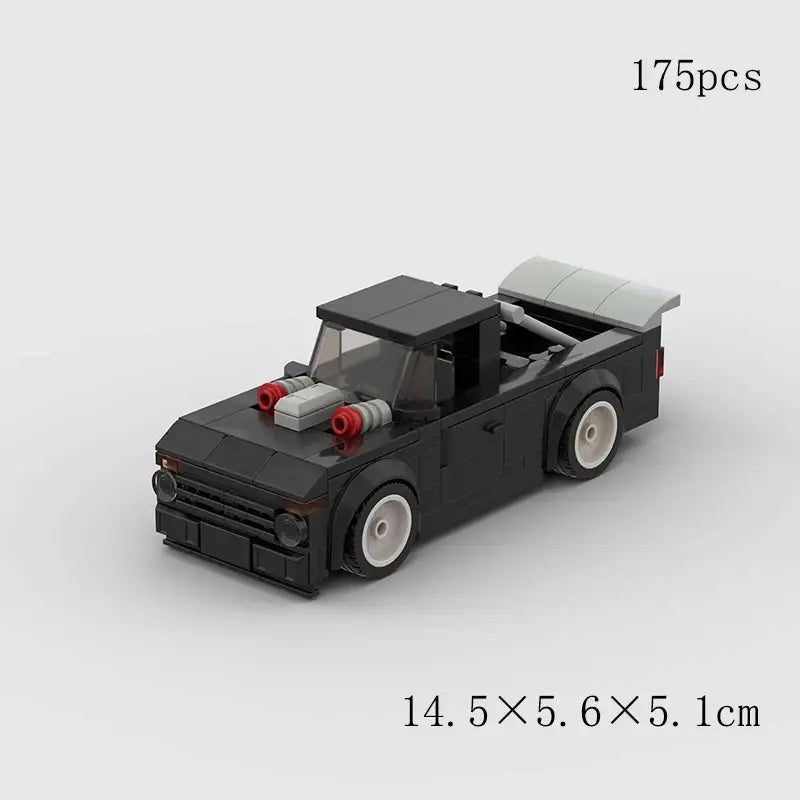 MOC MINI Cars Building Blocks Set Speed Champions New City Technique Racing Car Old Classic Sport Building Brick Super