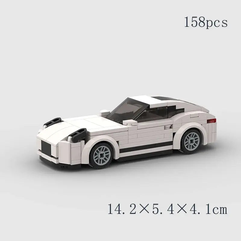 MOC MINI Cars Building Blocks Set Speed Champions New City Technique Racing Car Old Classic Sport Building Brick Super