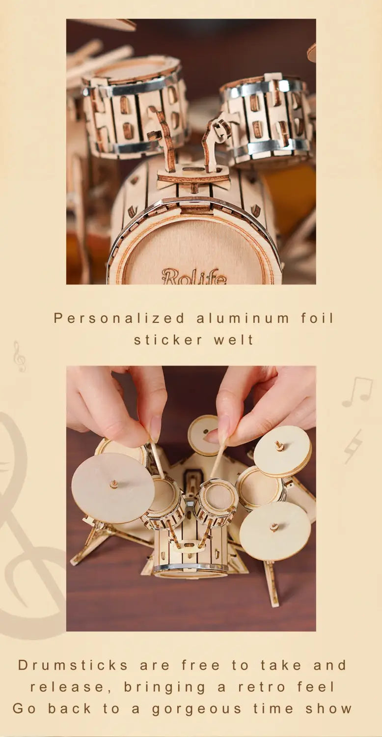 Robotime 3D Musical Instrument Wooden Puzzle