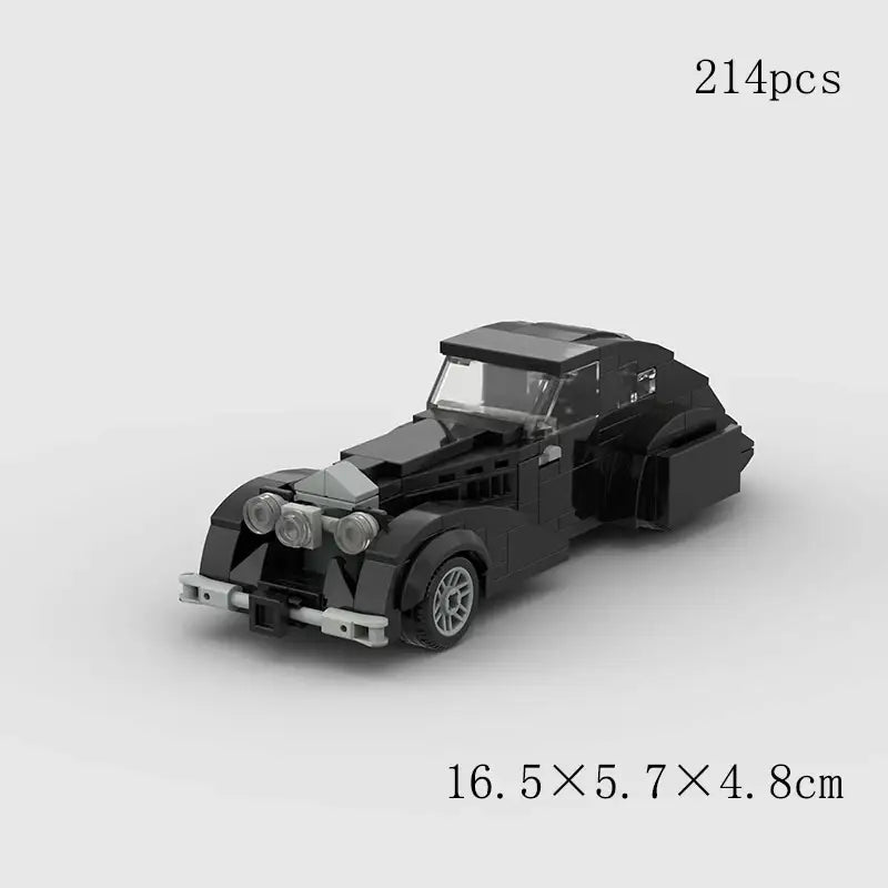 MOC MINI Cars Building Blocks Set Speed Champions New City Technique Racing Car Old Classic Sport Building Brick Super