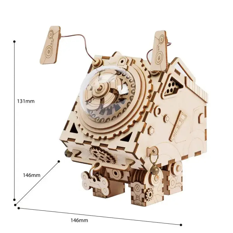 Robotime ROKR Robot Steampunk Music Box 3D