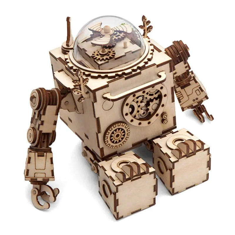 Robotime ROKR Robot Steampunk Music Box 3D