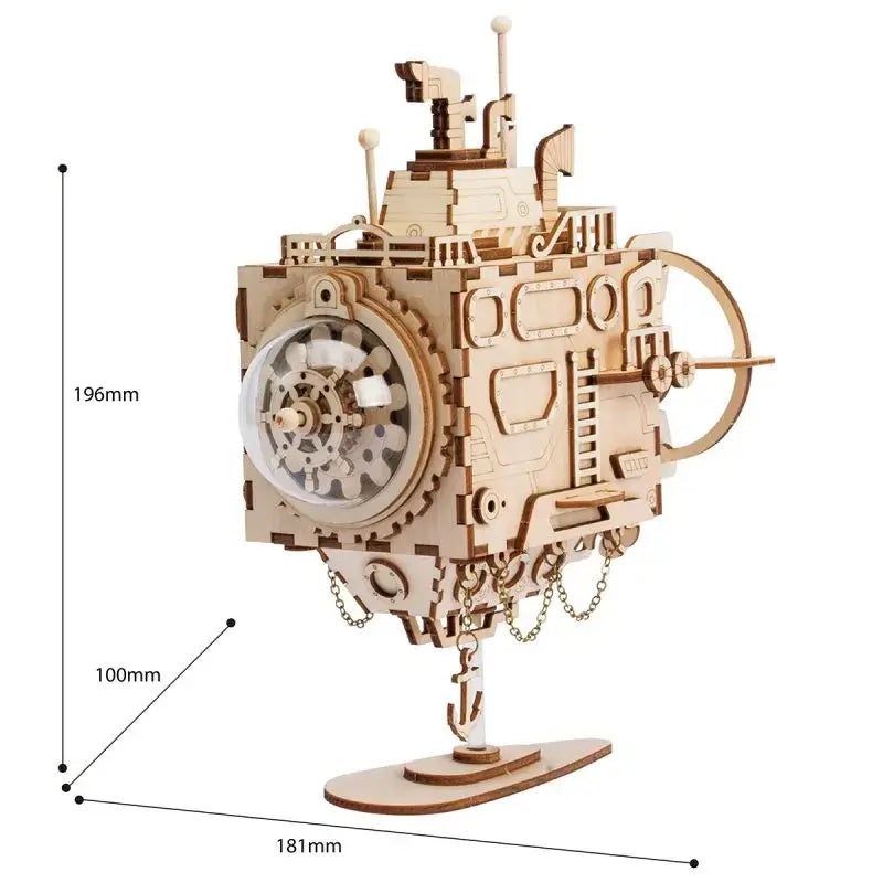 Robotime ROKR Robot Steampunk Music Box 3D