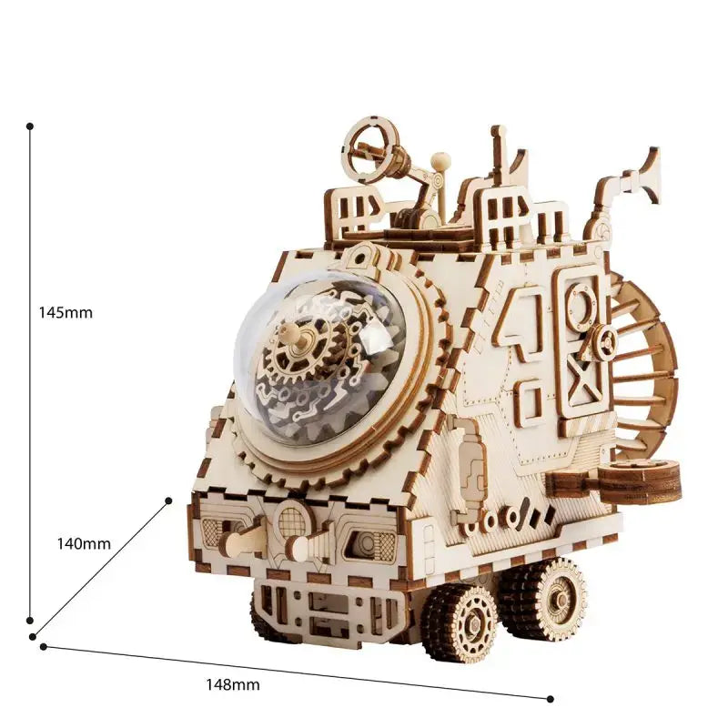 Robotime ROKR Robot Steampunk Music Box 3D