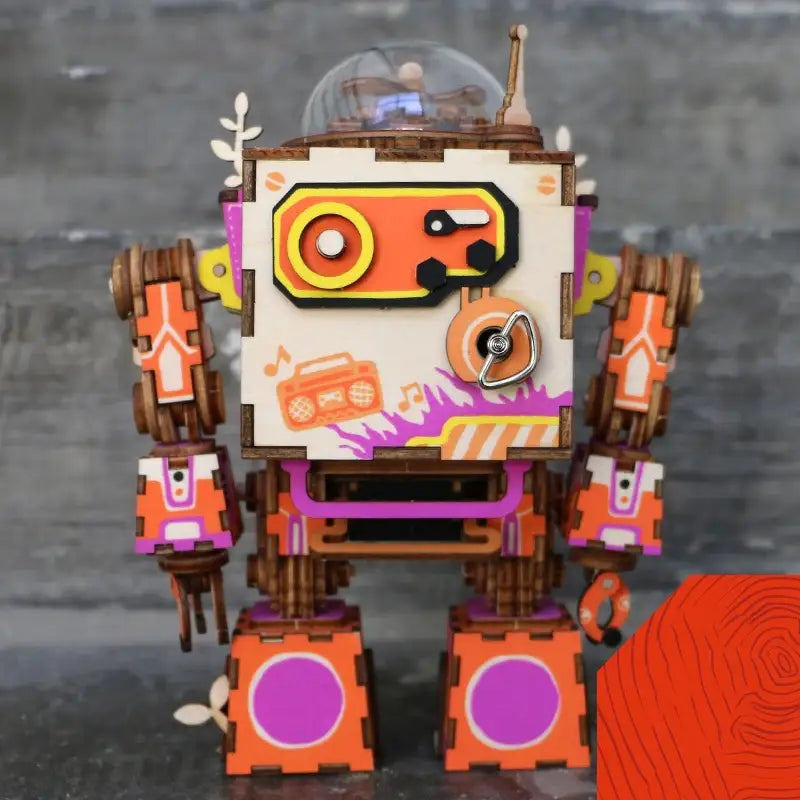 Robotime ROKR Robot Steampunk Music Box 3D