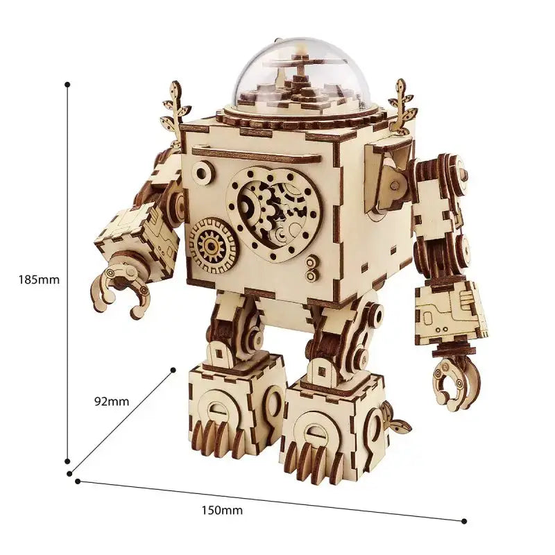 Robotime ROKR Robot Steampunk Music Box 3D