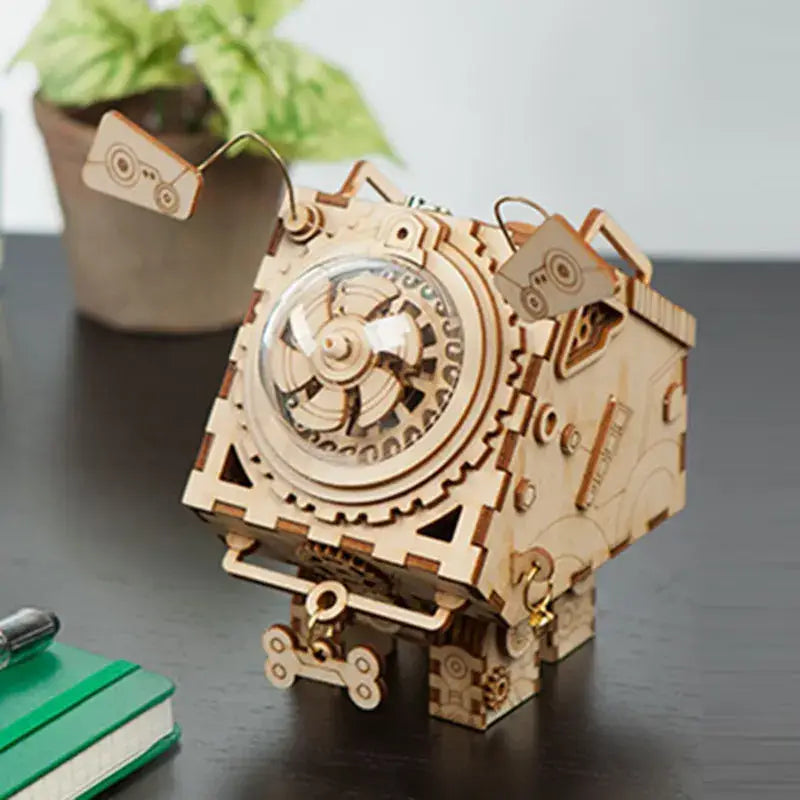 Robotime ROKR Robot Steampunk Music Box 3D