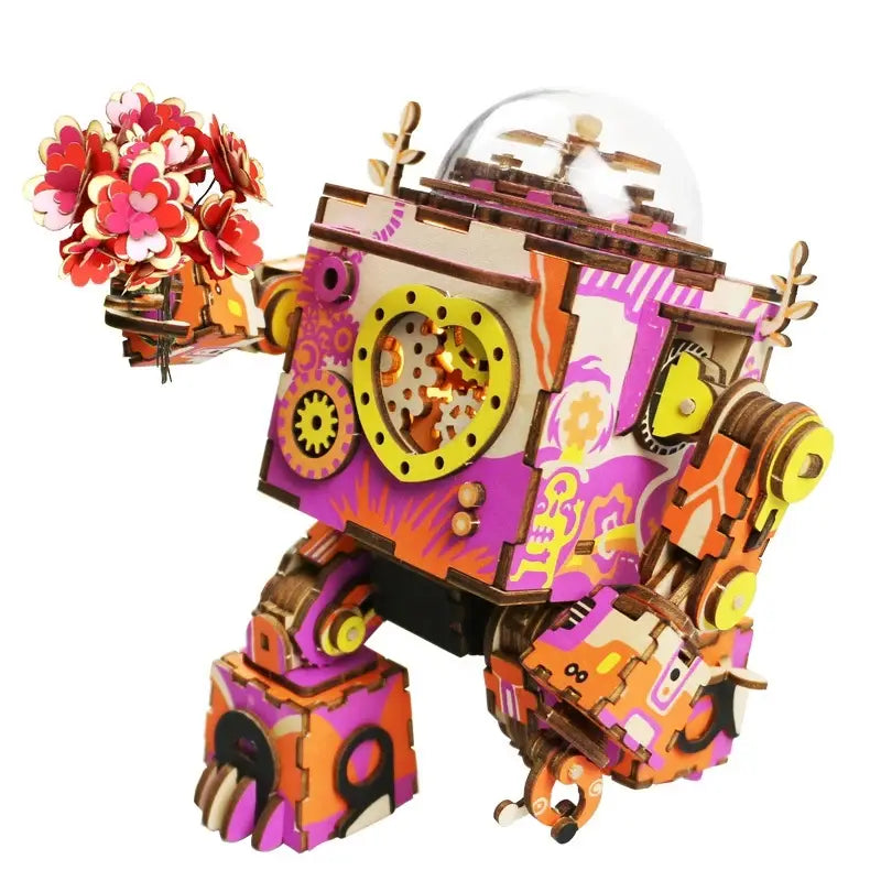 Robotime ROKR Robot Steampunk Music Box 3D