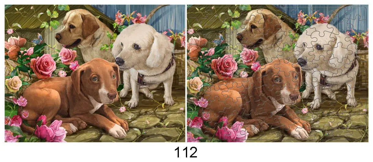 Unwind with 100-Piece Dog Jigsaw Puzzle - Perfect for Adults & Children!