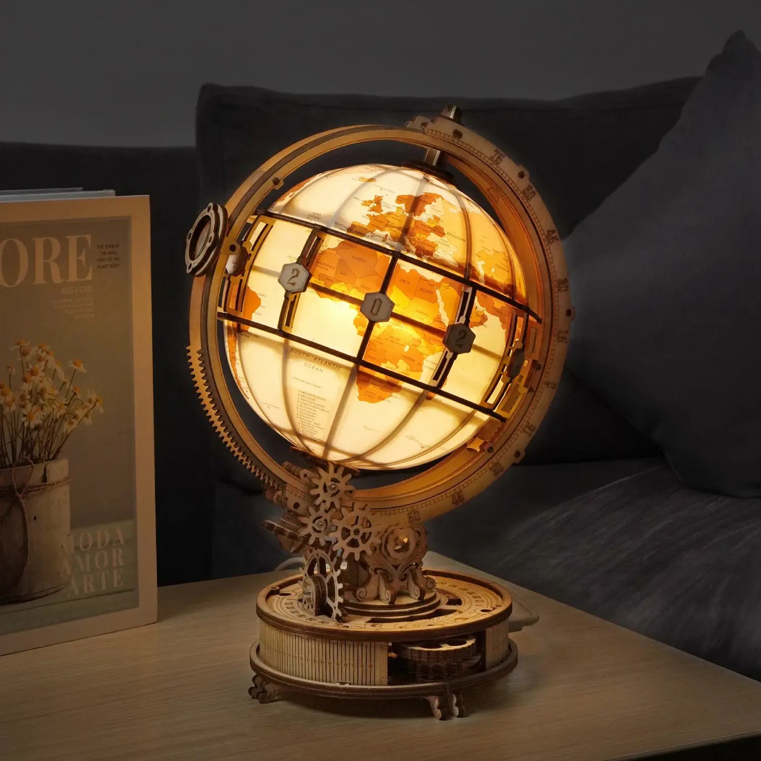 Robotime Rokr Globe with LED Light 180pcs