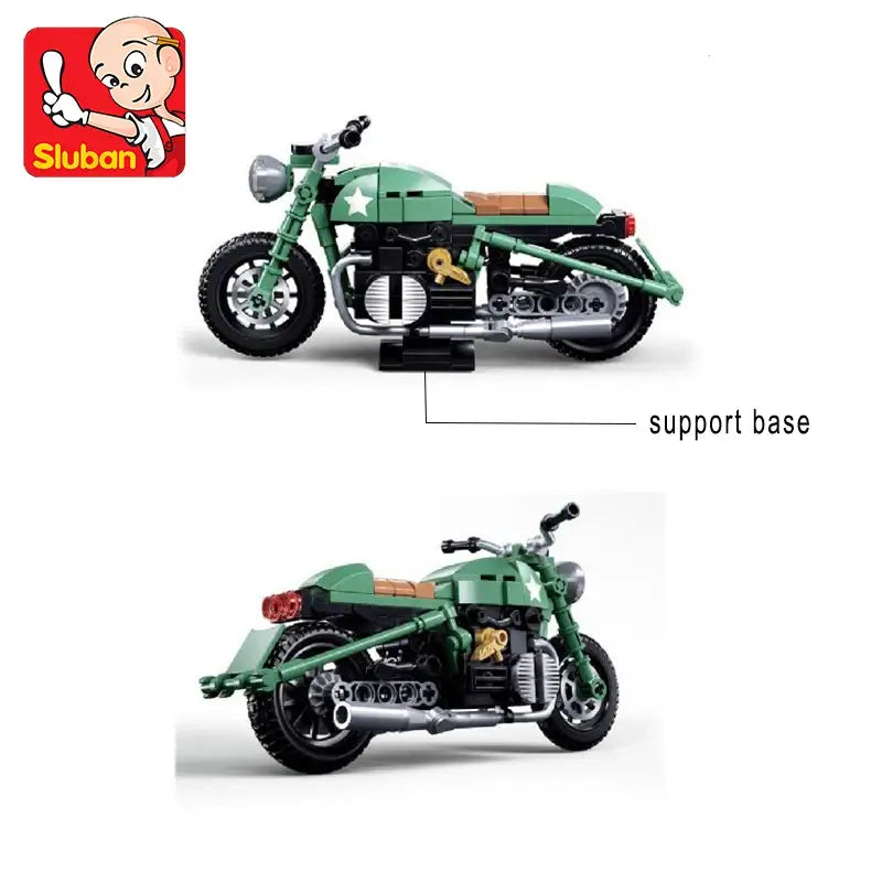 MOC Technic mini motorcycle building set - 215 PCS