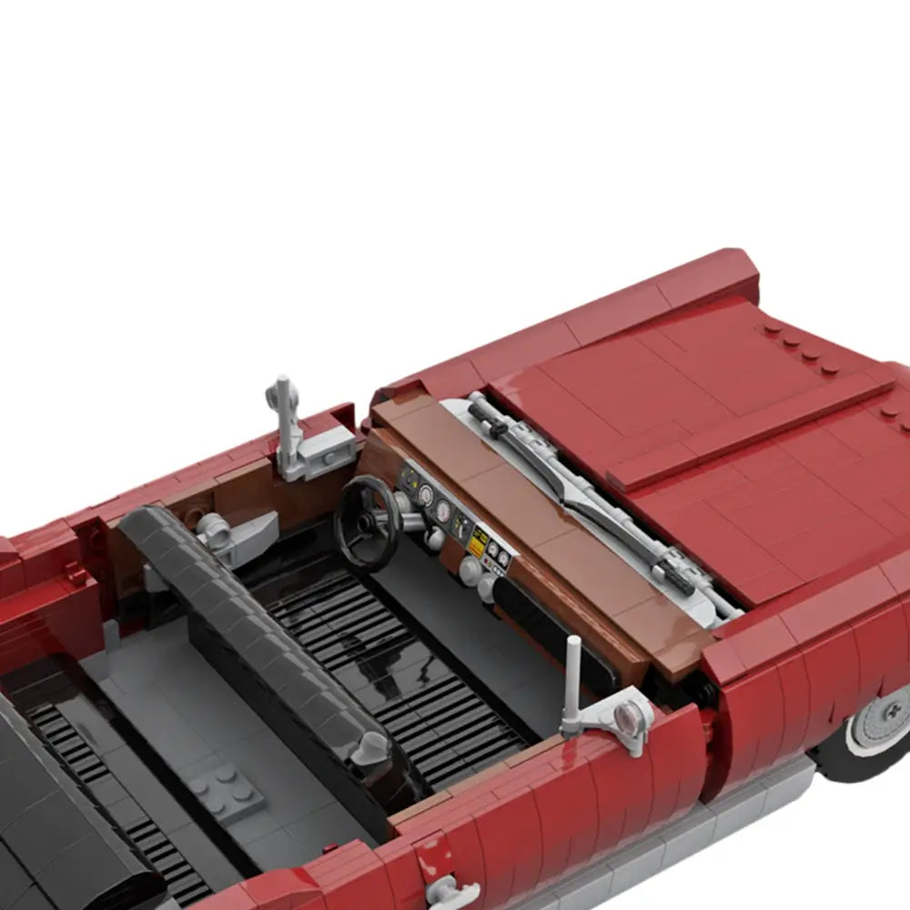 MOC Pontiac Bonneville 1966 Dark Red - 1663 pcs