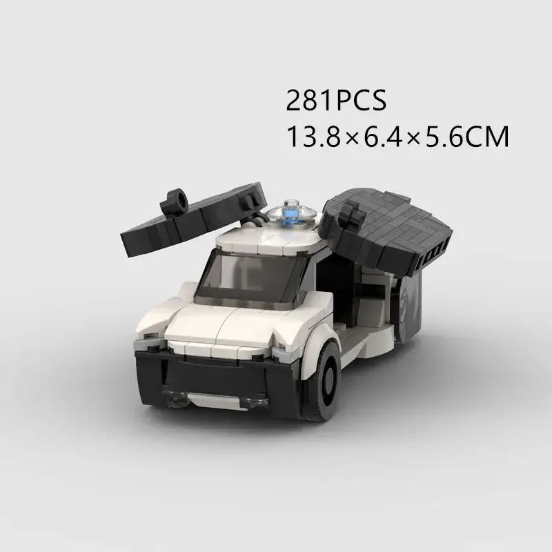 MOC MINI Cars Building Blocks Set MOC Police City Car Set M5 M8 PT Boat Model Building Blocks Defend City Rescue