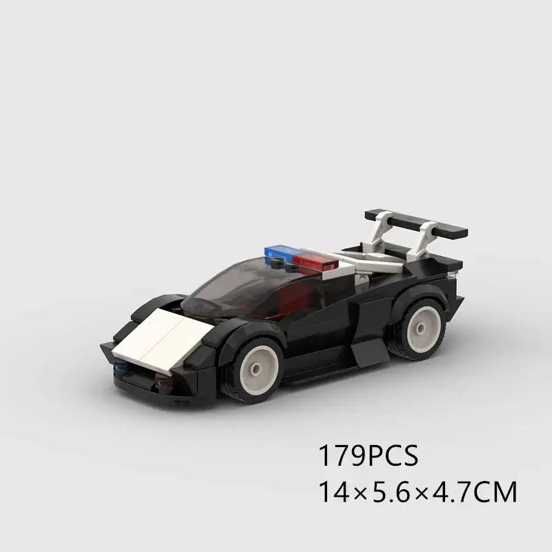 MOC MINI Cars Building Blocks Set MOC Police City Car Set M5 M8 PT Boat Model Building Blocks Defend City Rescue