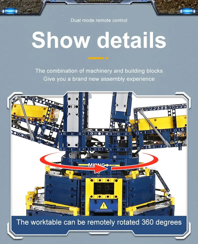 MOULD KING 17006 Technical Motorized Bucket Wheel Excavator Model Building Blocks