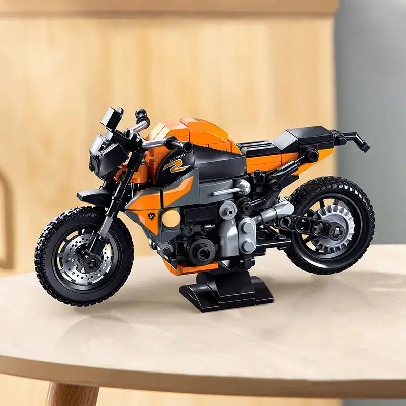 MOC Technic mini motorcycle building set 196 PCS