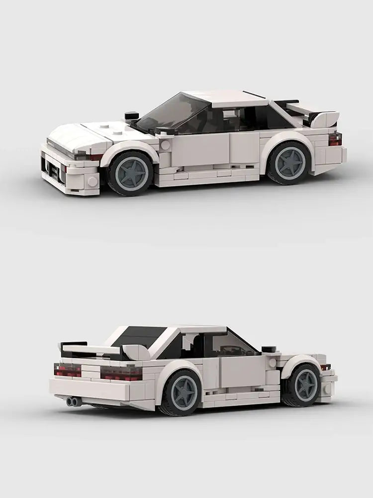 MOC MINI Cars Building Blocks Set S13 Silvia 240sx MOC Car Speed Champions Super Race F1 Vehicle Model Building Block