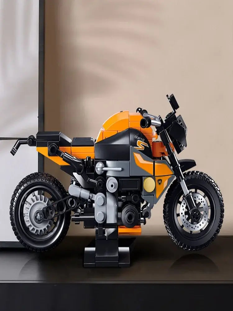 MOC Technic mini motorcycle building set 196 PCS