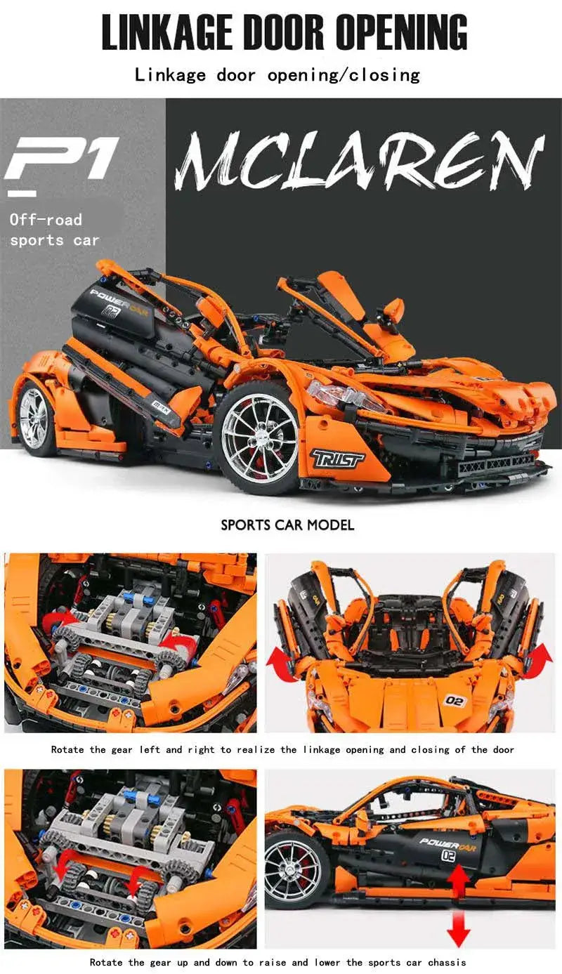 MOULD KING 13090 MOC Technic McLaren P1 car building set