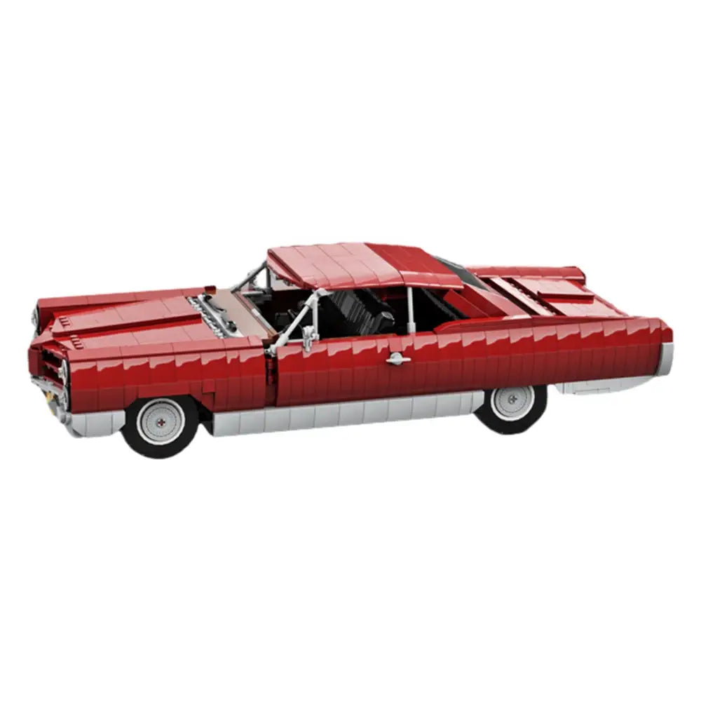 MOC Pontiac Bonneville 1966 Dark Red - 1663 pcs