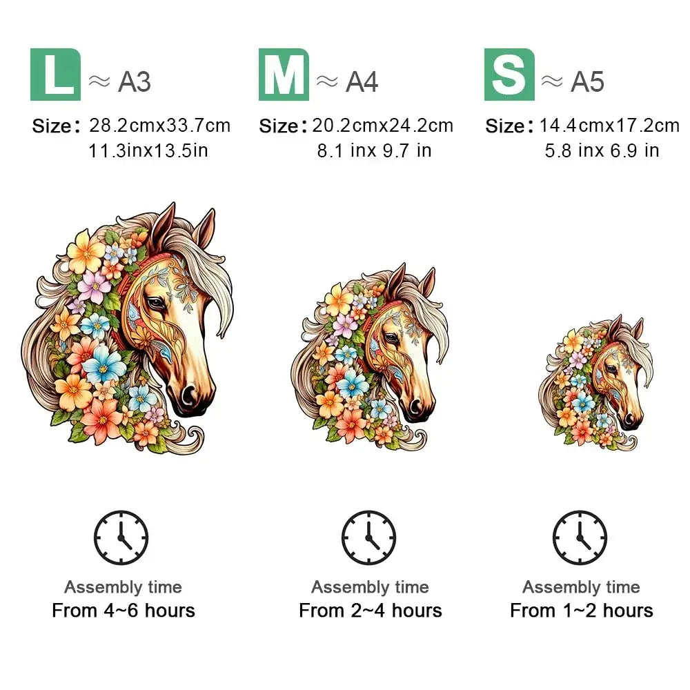 Horse - Wooden Animal Jigsaw Puzzles