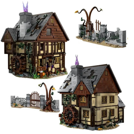 MOC Technic 21341 The Sisters Cottage Building Blocks Halloween building set for kid