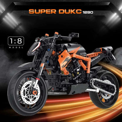 596pcs MOC Technical KTM Duke motorcycle 1:8