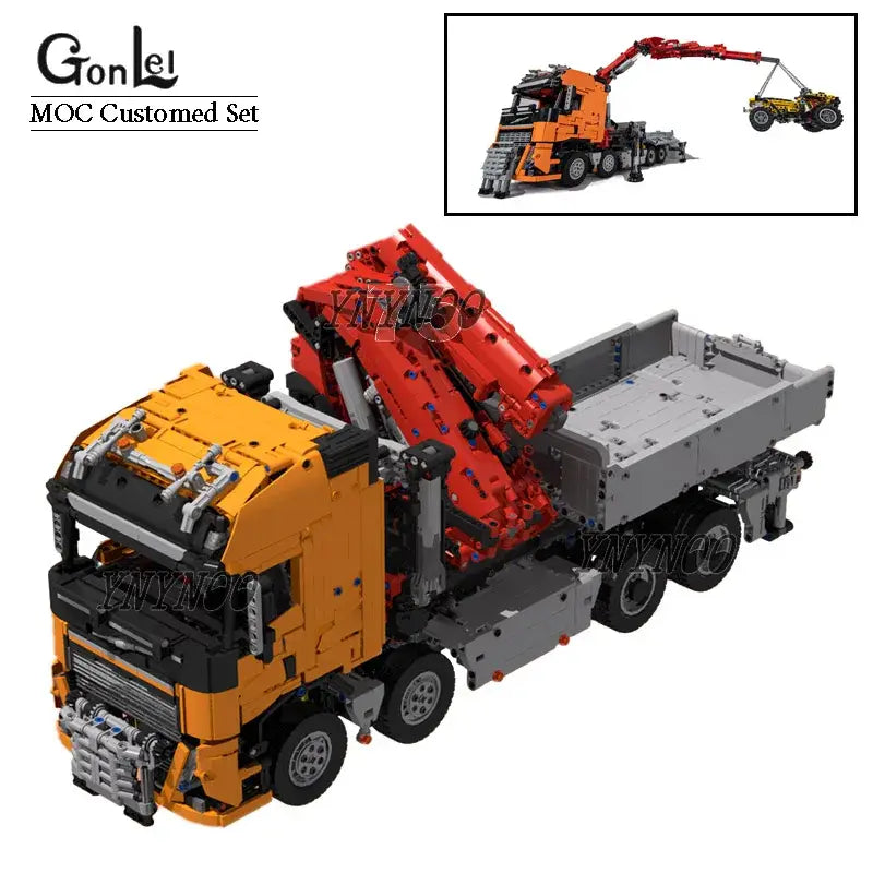 MOC Technic FH16 750 8x6 Large Heavy Machinery car building set - 4351 PCS