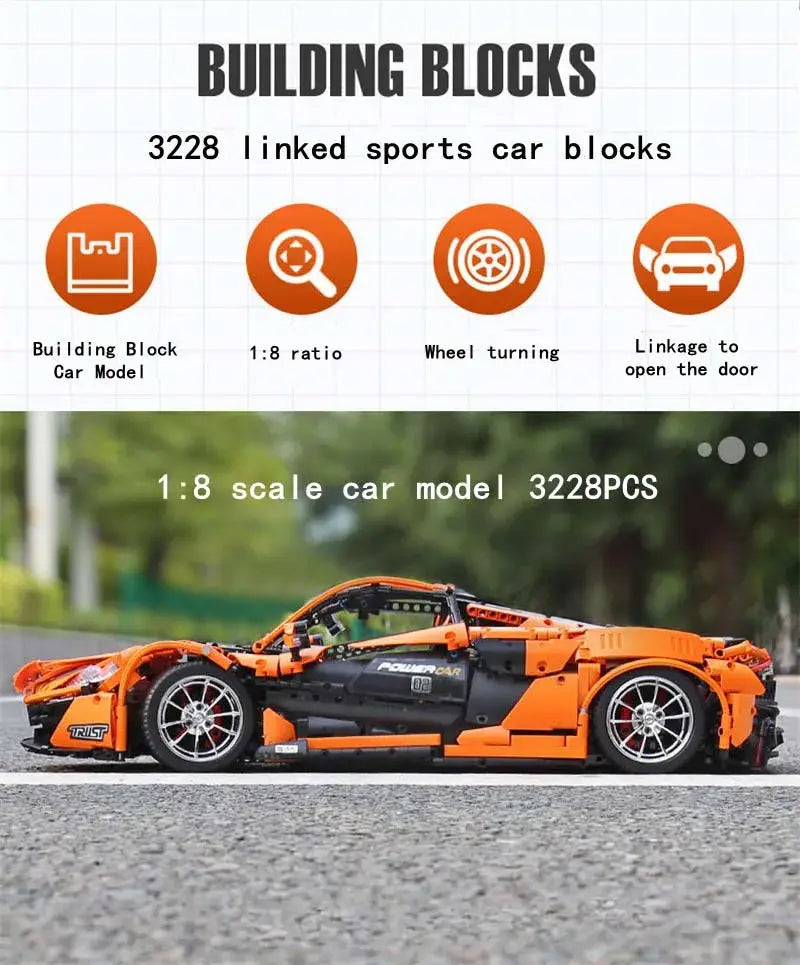 MOULD KING 13090 MOC Technic McLaren P1 car building set