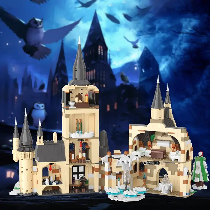 MOC TECHNIC Harry Potter Theme Movie Building Blocks - OWL & Castle