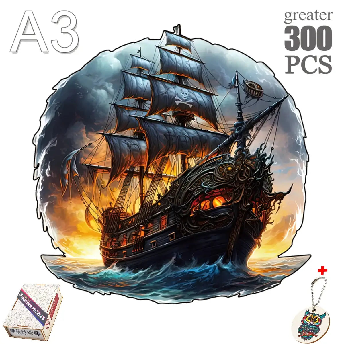 Movie Pirate Ship Wooden Jigsaw Puzzles For Adults Kids Wooden Puzzle Educational Toys Gifts Wood DIY Crafts Dog Puzzle