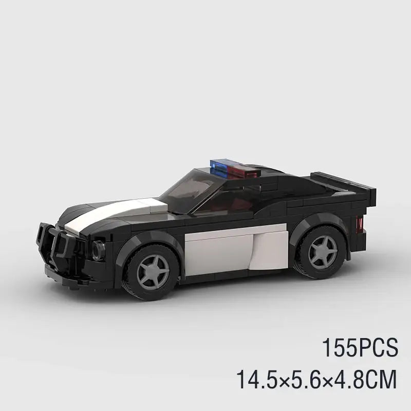 MOC MINI Cars Building Blocks Set MOC Police City Car Set M5 M8 PT Boat Model Building Blocks Defend City Rescue